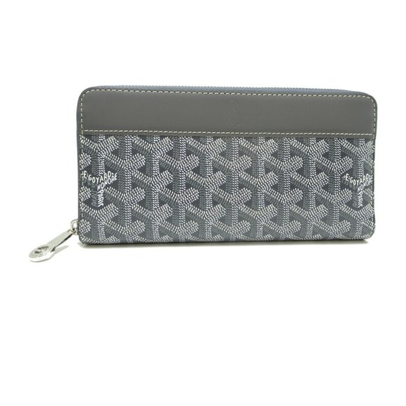 Goyard Herringbone Matignon GM Women's Long Wallet in Goyardine Gray - Picture 1 of 8